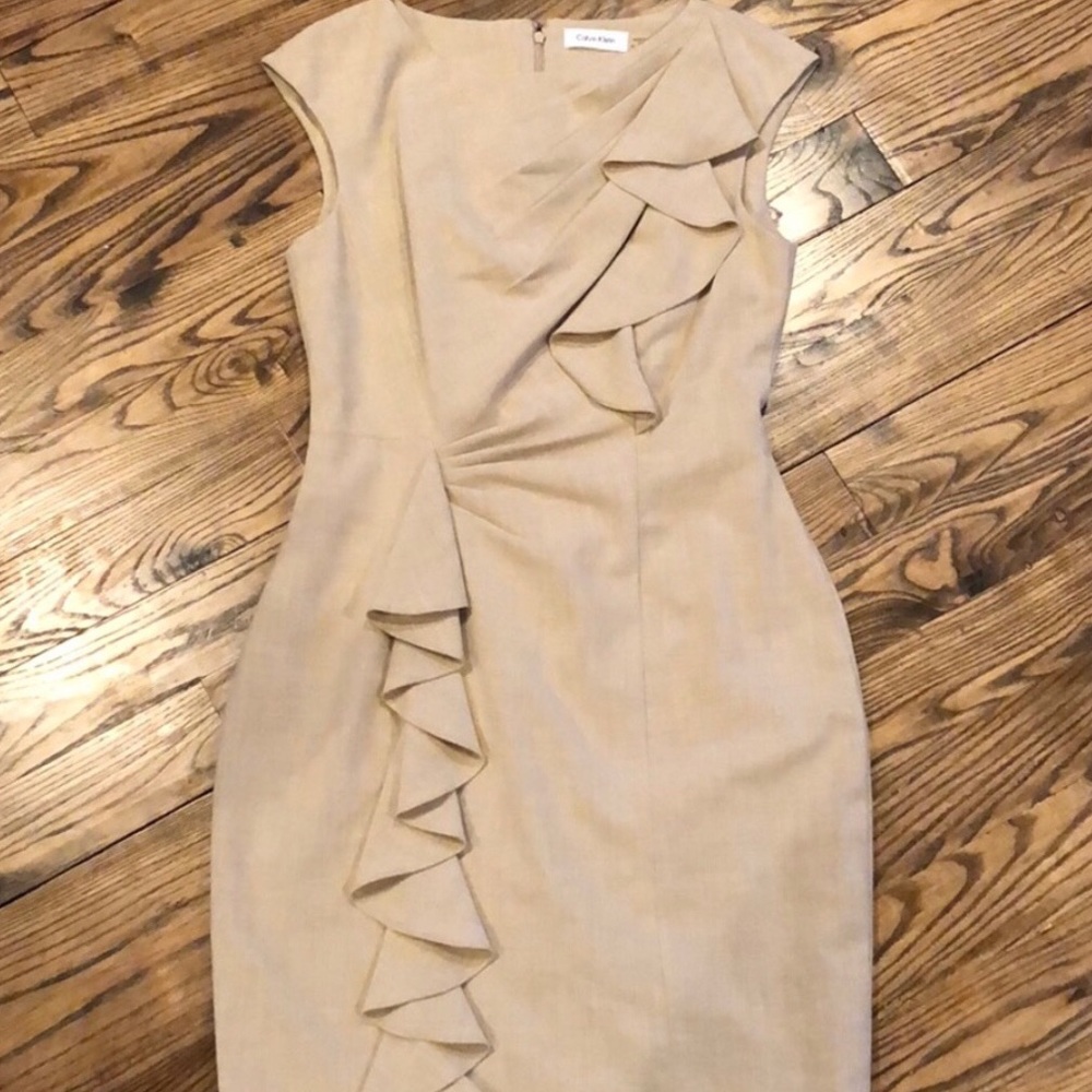 Calvin Klein Ruffled Shift Dress 6